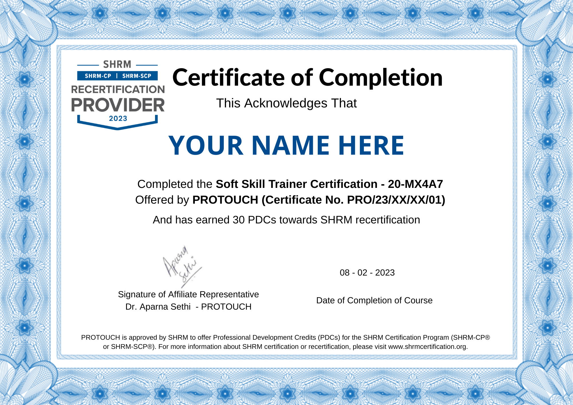 Posh Trainer Certification Online Posh Certification Protouch